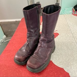 Purple Dr Marten’s boots